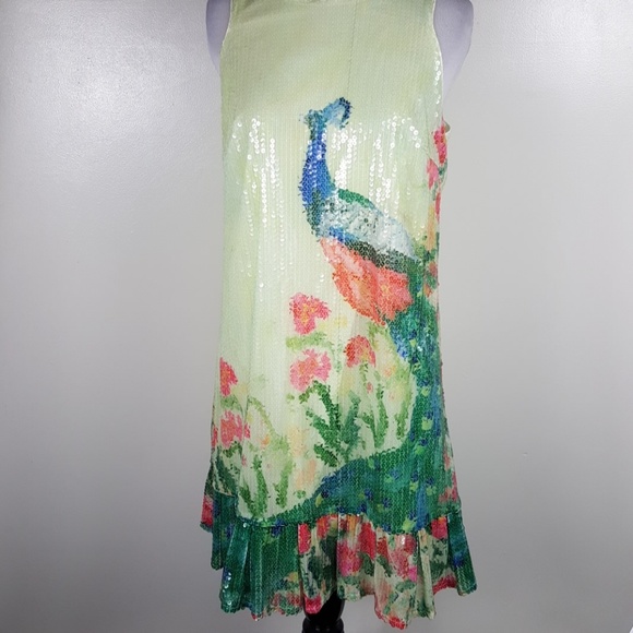NWT Anthropologie Sequin green Peacock tutu dress - Picture 5 of 8